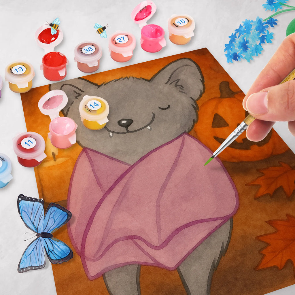 Paint by Numbers Bat Chilling Design Halloween, decoration, Martin singing, decor, gifts, giving