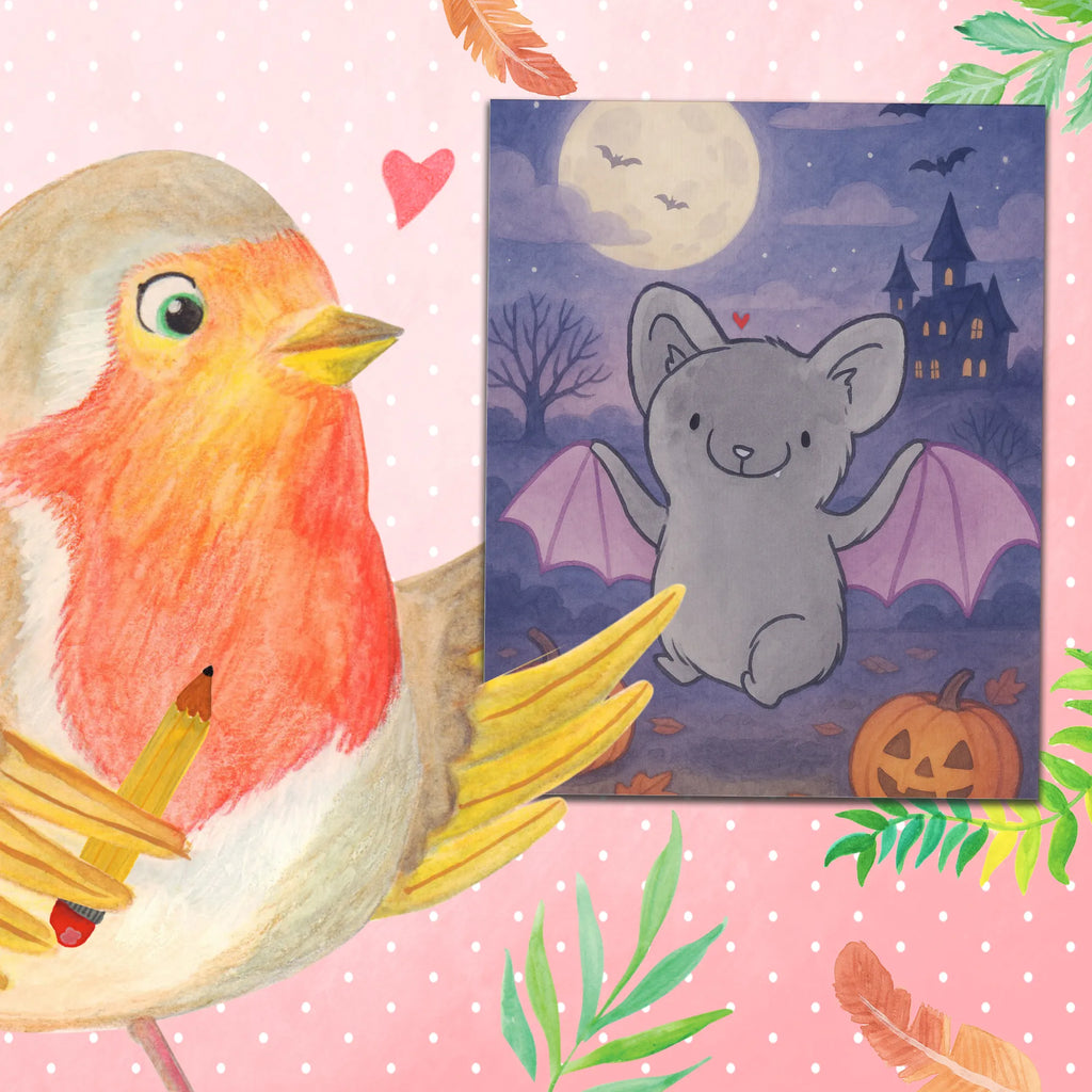 Paint by Numbers Bat Classic Design Kunstwerk, Ausmalbild, DIY, Malen nach Zahlen, Malen, Kreativität, Bastelidee, Künstler, Baseln, Halloween, Deko, Martinssingen, Dekoration, Geschenke, Schenken