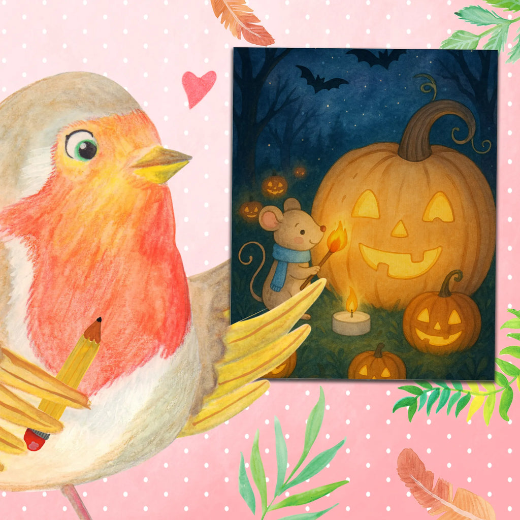 Malen nach Zahlen Kürbis Maus Design DIY, Kunstwerk, Bastelidee, Kreativität, Künstler, Malen nach Zahlen, Malen, Ausmalbild, Baseln, Halloween, Deko, Martinssingen, Dekoration, Geschenke, Schenken, Kerzen, Trick or Treat, Halloween Deko, Süßes sonst gibt's saures, Maus, Kürbis