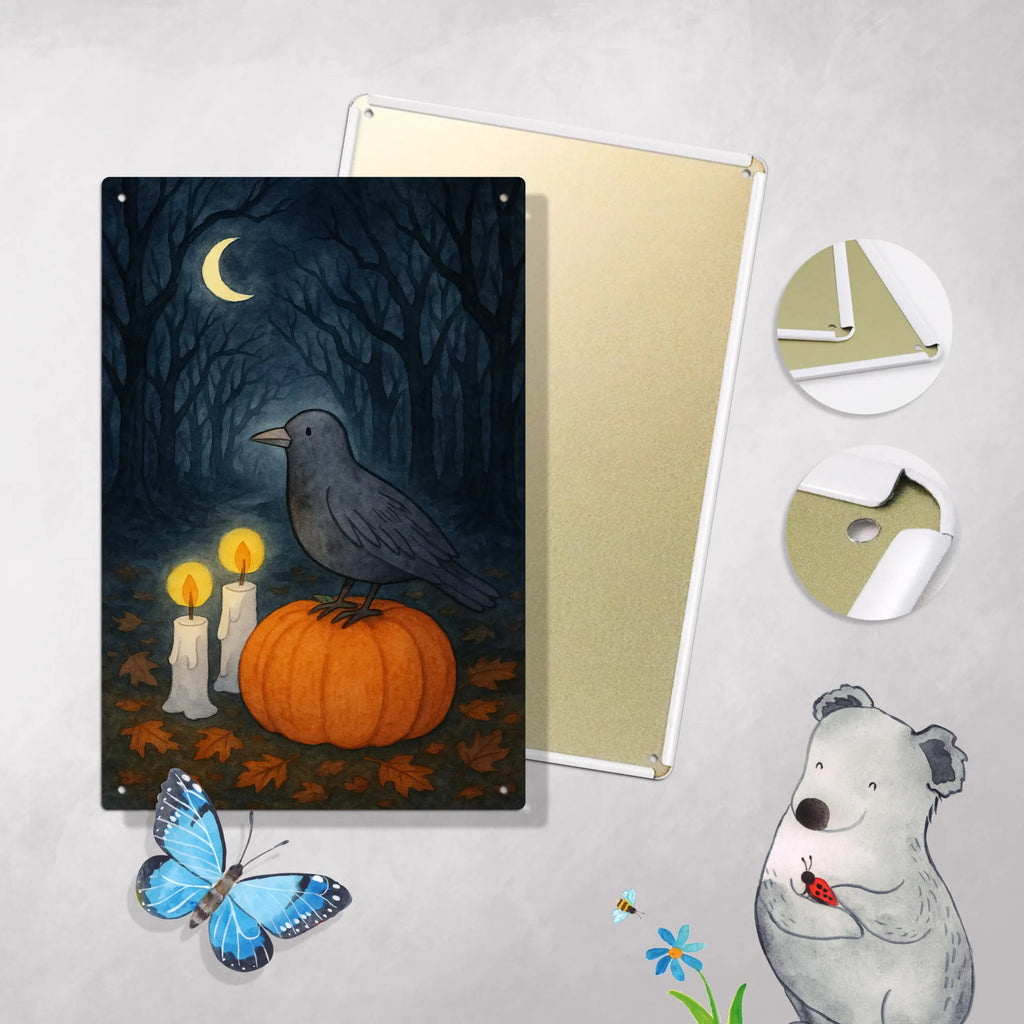 Malen nach Zahlen Metallschild Krähe Halloween Design Malen, Künstler, Baseln, Kreativität, Bastelidee, DIY, Ausmalbild, Malen nach Zahlen, Kunstwerk, Halloween, Deko, Martinssingen, Dekoration, Geschenke, Schenken