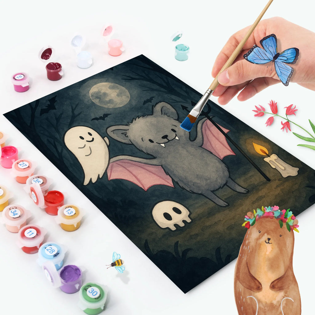 Paint by Numbers Bat Dracula Design Halloween, decoration, Martin singing, decor, gifts, giving