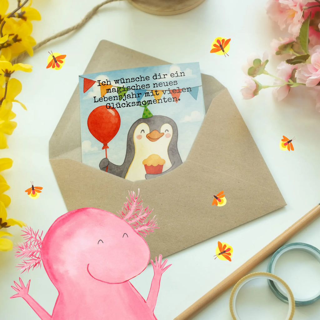 Grußkarte Pinguin Geburtstag Design Abitur, Papa, Hochzeit, Freundin, liebevoll, Abschluss, witzig, Weihnachten, Oma, Taufe, Frau, Mädchen, Mama, Aufmunterung, cool, Opa, Ostern, Glücklich, Freund, Glückwunschkarte, Klappkarte, Geburtstagskarte, Einladungskarte, Karte, Beileid, Trauerkarte, Geschenkideen, Lieblingsmensch, Junge, Grußkarte, Hochzeitskarte, Ansichtskarten, Geschenk, Geburtstag, Geburtstagsgeschenk, Kuchen, Geschenke, Party, Feiern, Torte