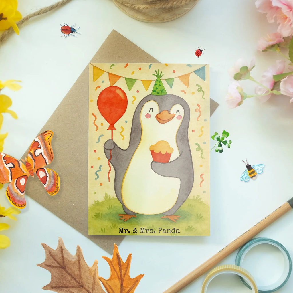 Grußkarte Pinguin Geburtstag Design Abitur, Papa, Hochzeit, Freundin, liebevoll, Abschluss, witzig, Weihnachten, Oma, Taufe, Frau, Mädchen, Mama, Aufmunterung, cool, Opa, Ostern, Glücklich, Freund, Glückwunschkarte, Klappkarte, Geburtstagskarte, Einladungskarte, Karte, Beileid, Trauerkarte, Geschenkideen, Lieblingsmensch, Junge, Grußkarte, Hochzeitskarte, Ansichtskarten, Geschenk, Geburtstag, Geburtstagsgeschenk, Kuchen, Geschenke, Party, Feiern, Torte