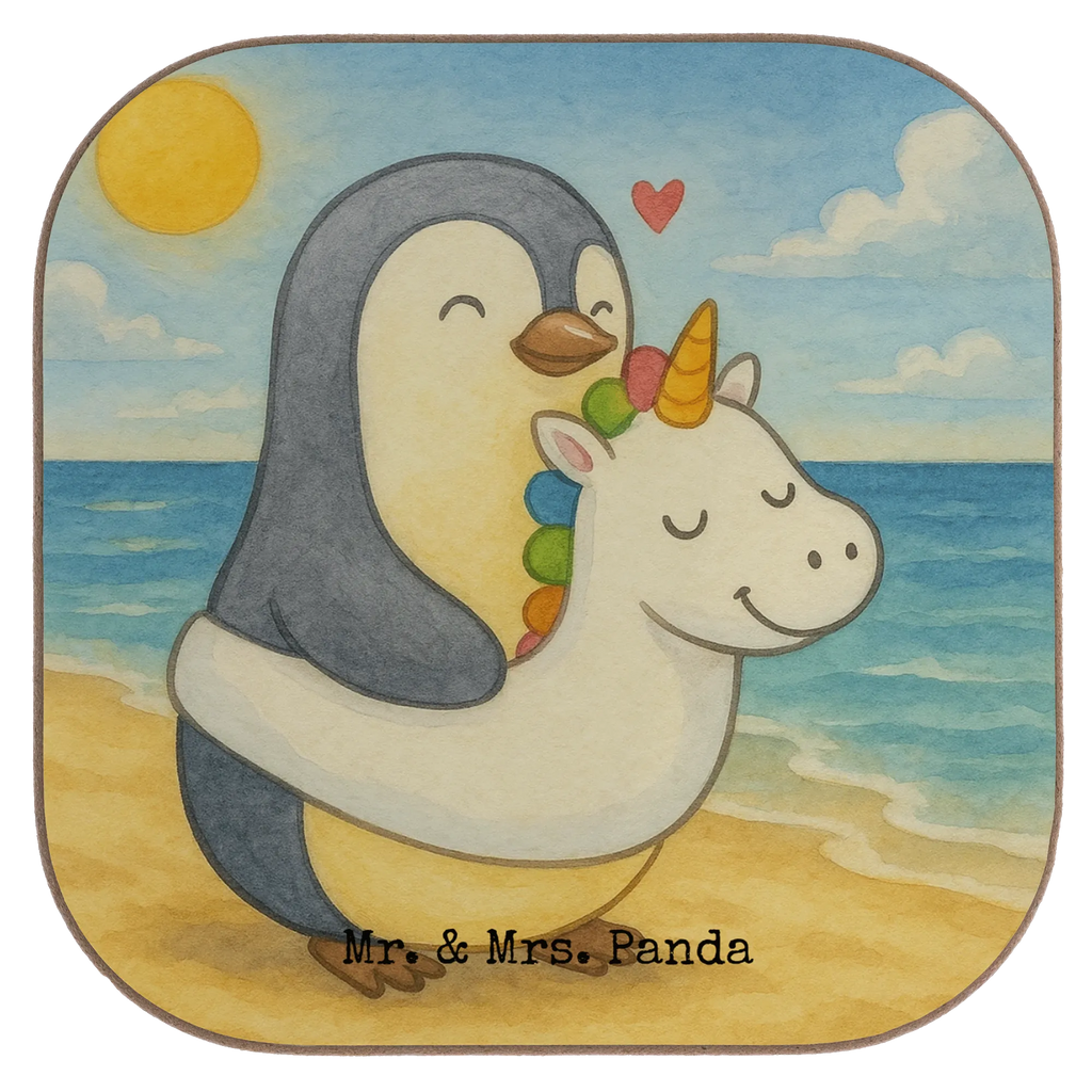 Square coaster Penguin swim ring Design summer themes, vacation themes, products for vacationers, summer products