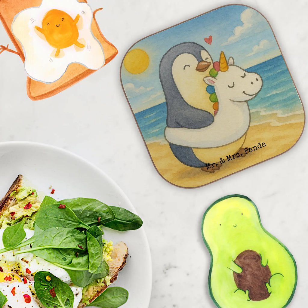 Square coaster Penguin swim ring Design summer themes, vacation themes, products for vacationers, summer products