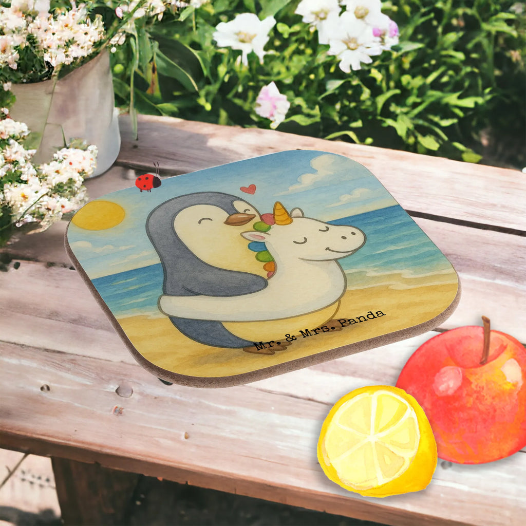 Square coaster Penguin swim ring Design summer themes, vacation themes, products for vacationers, summer products