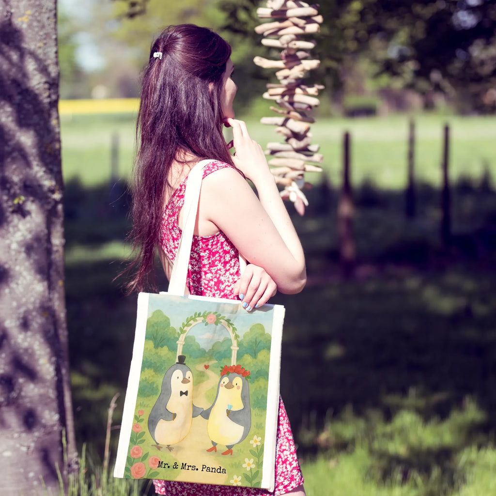 Tote bag Marriage penguin Design gifts, Wedding, marriage, wedding day, wedding gift, wedding, penguins, gift idea wedding, guest gift