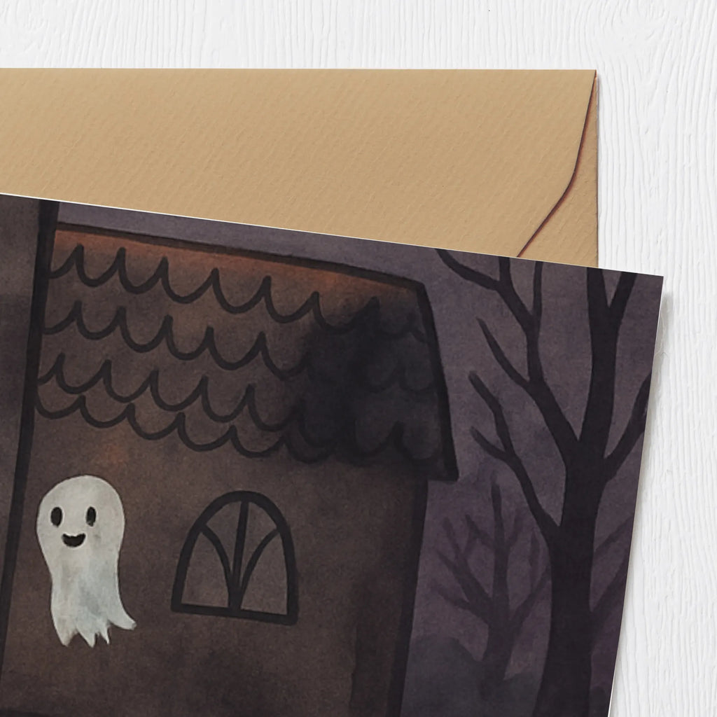 Deluxe Karte Geister Villa Design Hochwertige Grußkarte, lustige karten, Grußkarte, Geburtstagskarte, Gutscheinkarte, Karte, Glückwunschkarte, quadratische karte, geburtskarte, Dankeskarte, Hochzeitskarte, Geschenkkarte, Hochwertige Klappkarte, abschiedskarte, Klappkarte, sprüche karten, weihnachtskarte, Einladungskarte, Dekoration, Geschenke, Schenken, Deko, Halloween, Martinssingen