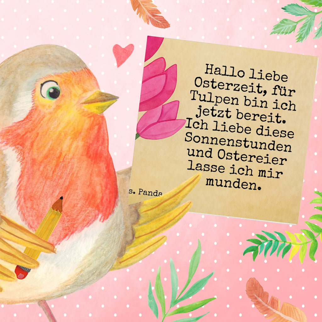 Deluxe Card Rabbit Tulips Design Easter bunny