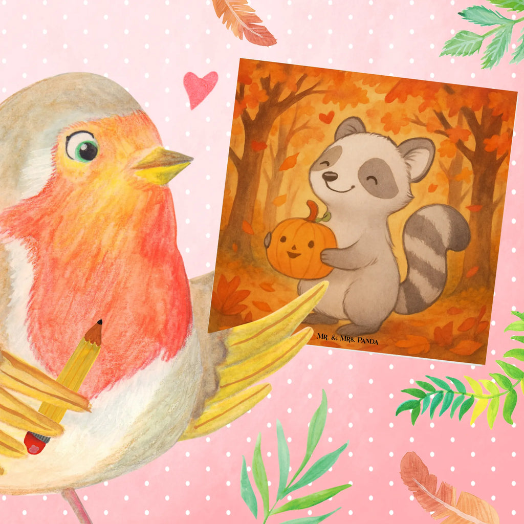 Deluxe Card Raccoon Pumpkin Design decoration, gifts, Martin singing, decor, giving