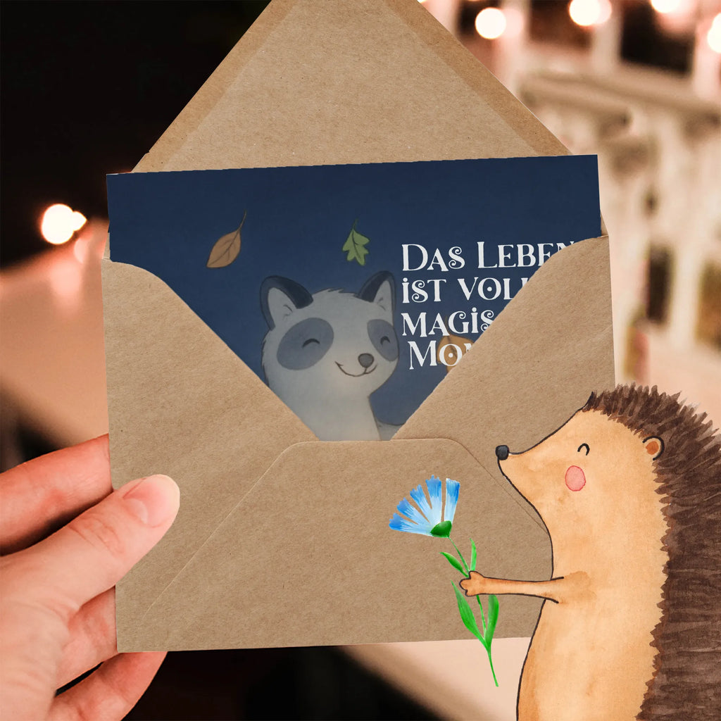 Deluxe Card Raccoon Lantern Design decoration, gifts, Martin singing, decor, giving