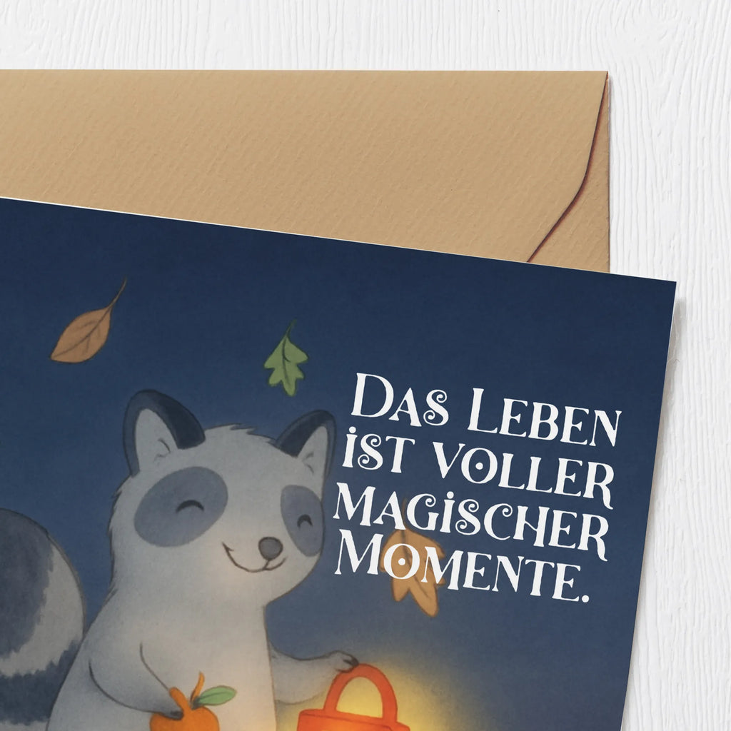 Deluxe Card Raccoon Lantern Design decoration, gifts, Martin singing, decor, giving