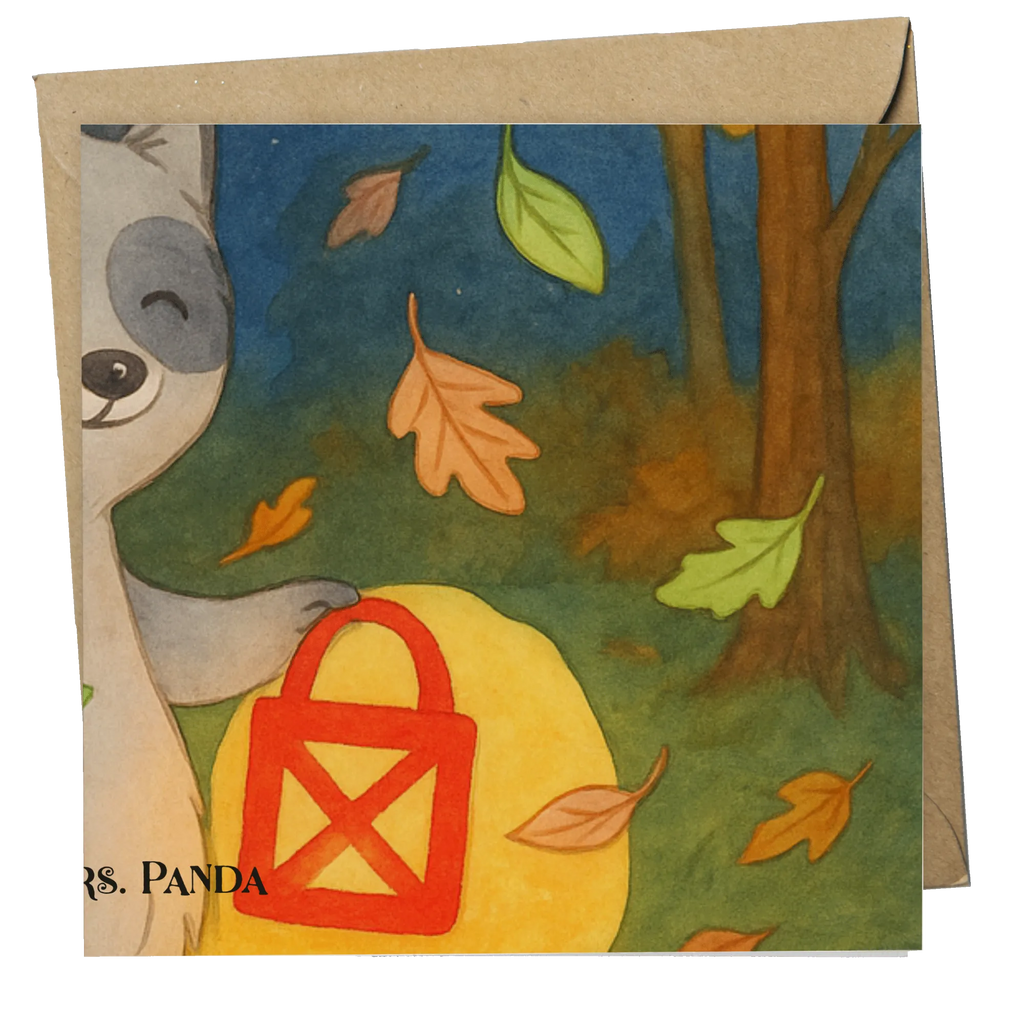 Deluxe Card Raccoon Lantern Design decoration, gifts, Martin singing, decor, giving