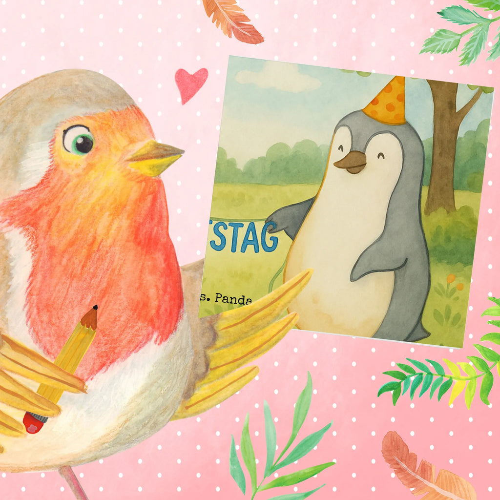 Karta Deluxe Mysz Pingwin urodziny Design Urodziny, prezent urodzinowy, prezent