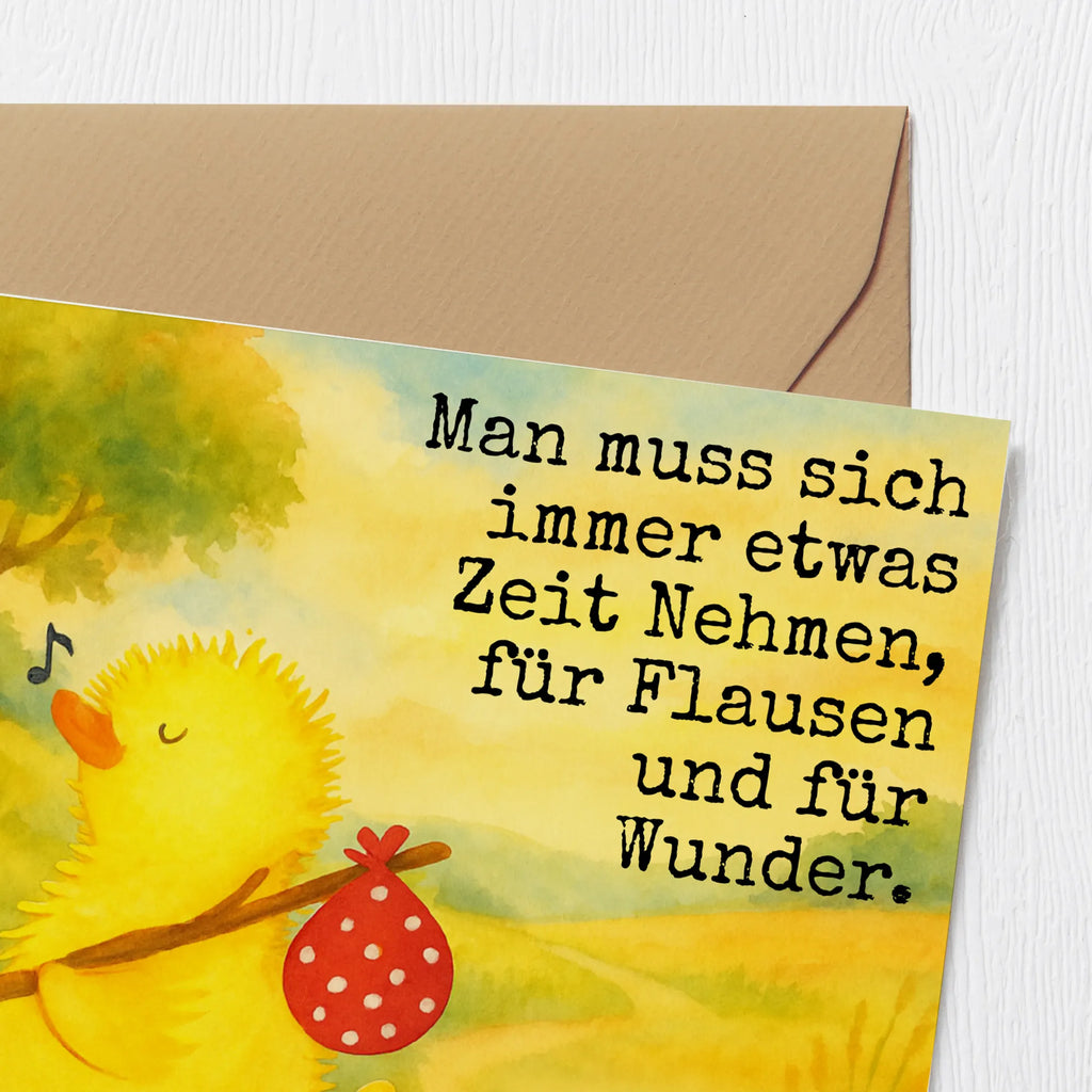 Deluxe Card chick wander Design Easter bunny, chick, time, Easter eggs, Easter egg, time management, egg, happy Easter, globetrotters, greetings, travelling, nonsense, miracles, Easter greetings, joy, spring fever