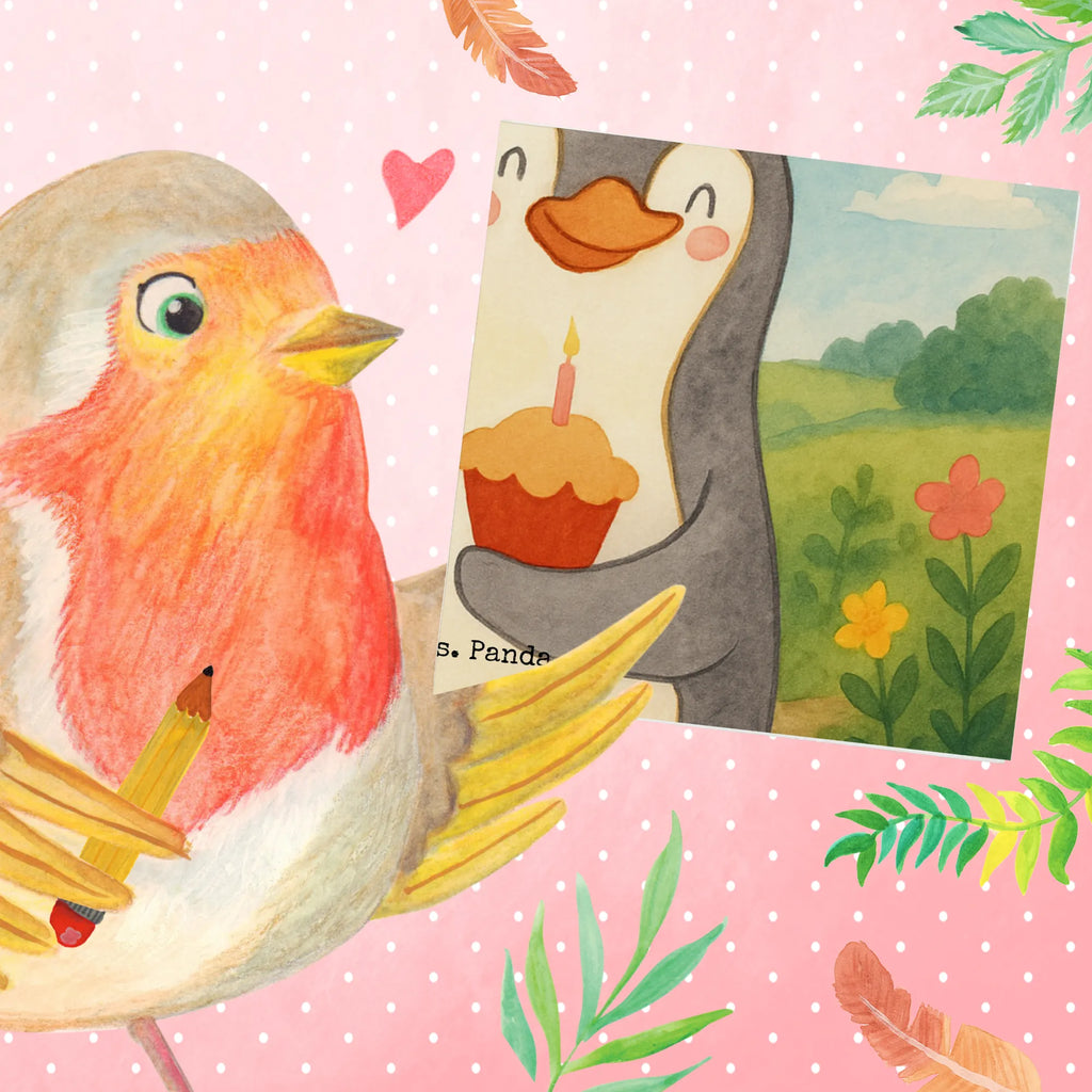 Karta Deluxe Pierwsze urodziny Pingwin balon Design Urodziny, prezent urodzinowy, prezent