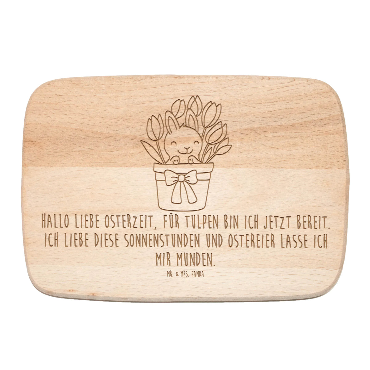 Serving board Rabbit Tulips Easter bunny