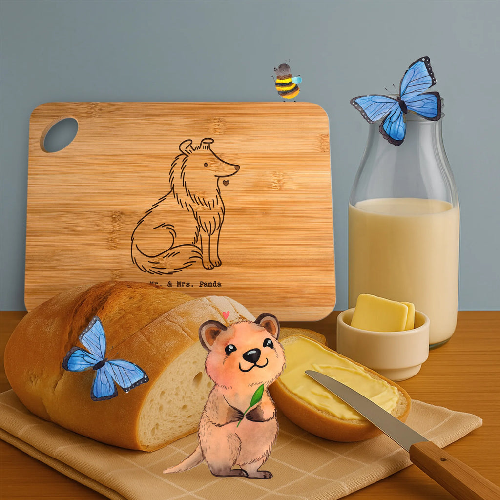 Schneidebrett Langhaar Collie Moment Hackbrett, Holzbrett, Küchenbrett, Servierbrett, Frühstücksbrett, Schneidebrett, Holzbrettchen, Brett, Geschenk, Schenken, Hund, Hunderasse, Rassehund, Hundebesitzer, Tierfreund, Welpe, Langhaar Collie, britischer Hütehund