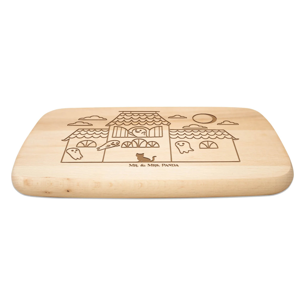 Frühstücksbrett Geister Villa Schneidebrett Holz, Frühstücksbrett, Küchenbrett, Holzbrett, Frühstücksbrettchen, Brot, Schneidebrett, Dekoration, Geschenke, Schenken, Deko, Halloween, Martinssingen