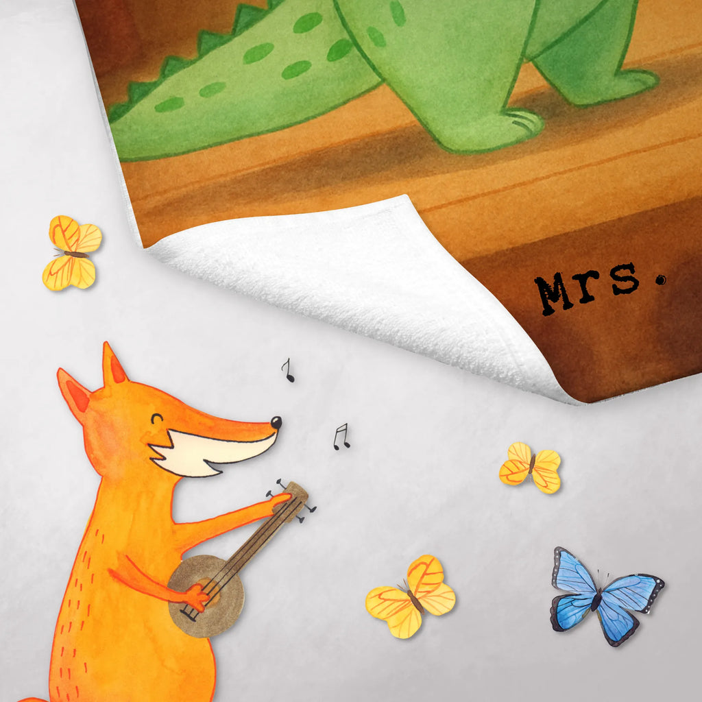 Guest towel crocodile To sing Design Gift, giving, thank you, award, profit, athlete, hobby singers, vocals, Singing, live performance