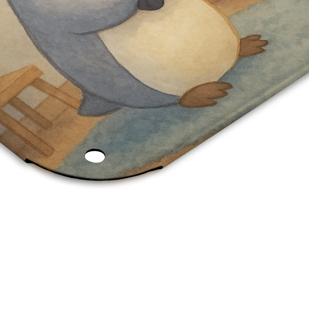 Tin sign penguin Gamble Design Gift, giving, thank you, award, profit, athlete, Gambling, video games