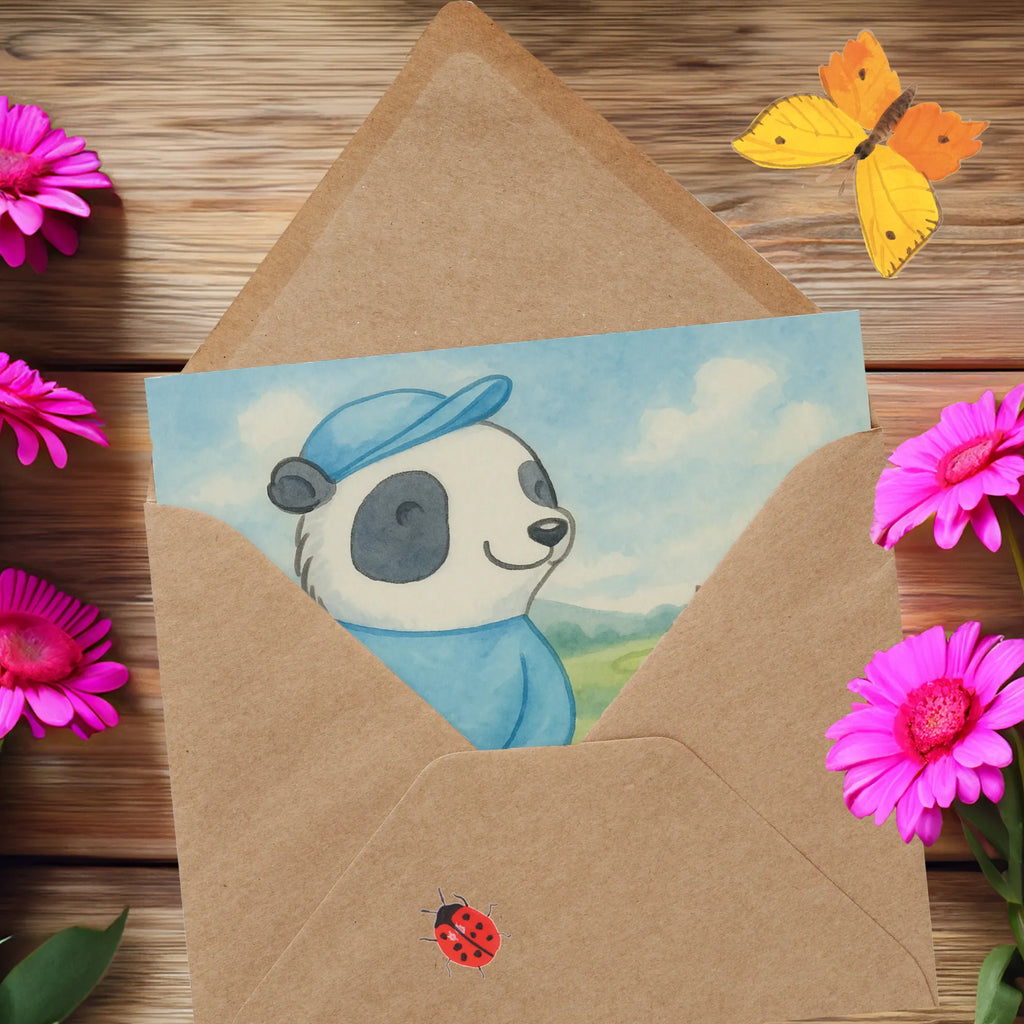 Karta Deluxe Panda gra w golfa Design Prezent, Dyscyplina sportowa, Darować, Dziękuję, Dzięki, Wyróżnienie, Wygrana, Sportowiec