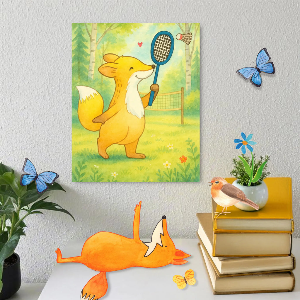 Malowanie według numerów lis grać w badmintona Design Prezent, Dyscyplina sportowa, Darować, Dziękuję, Dzięki, Wyróżnienie, Wygrana, Sportowiec