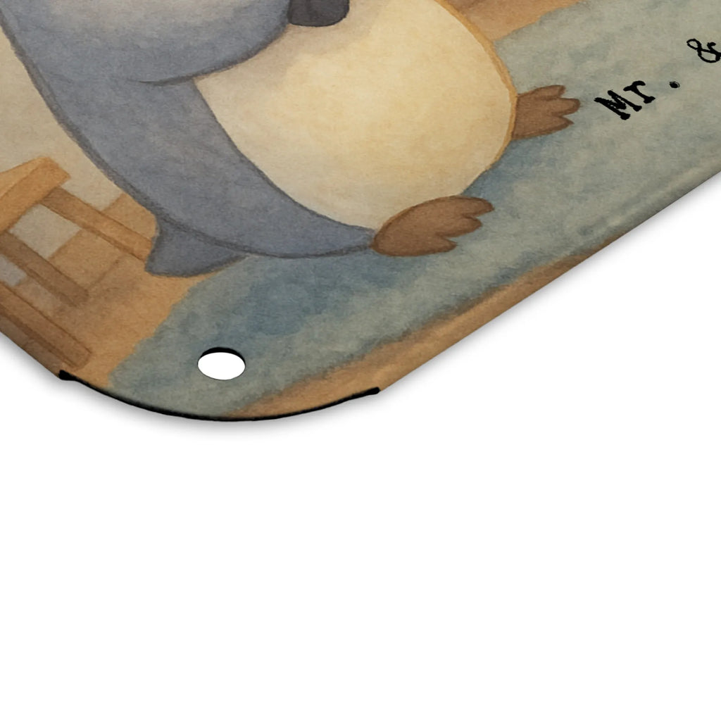 Tin sign penguin Gamble Design Gift, giving, thank you, award, profit, athlete, Gambling, video games