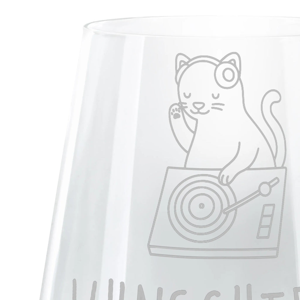Personalized Cocktail Glass cat DJ Instruments, gifts for musicians, music enthusiasts