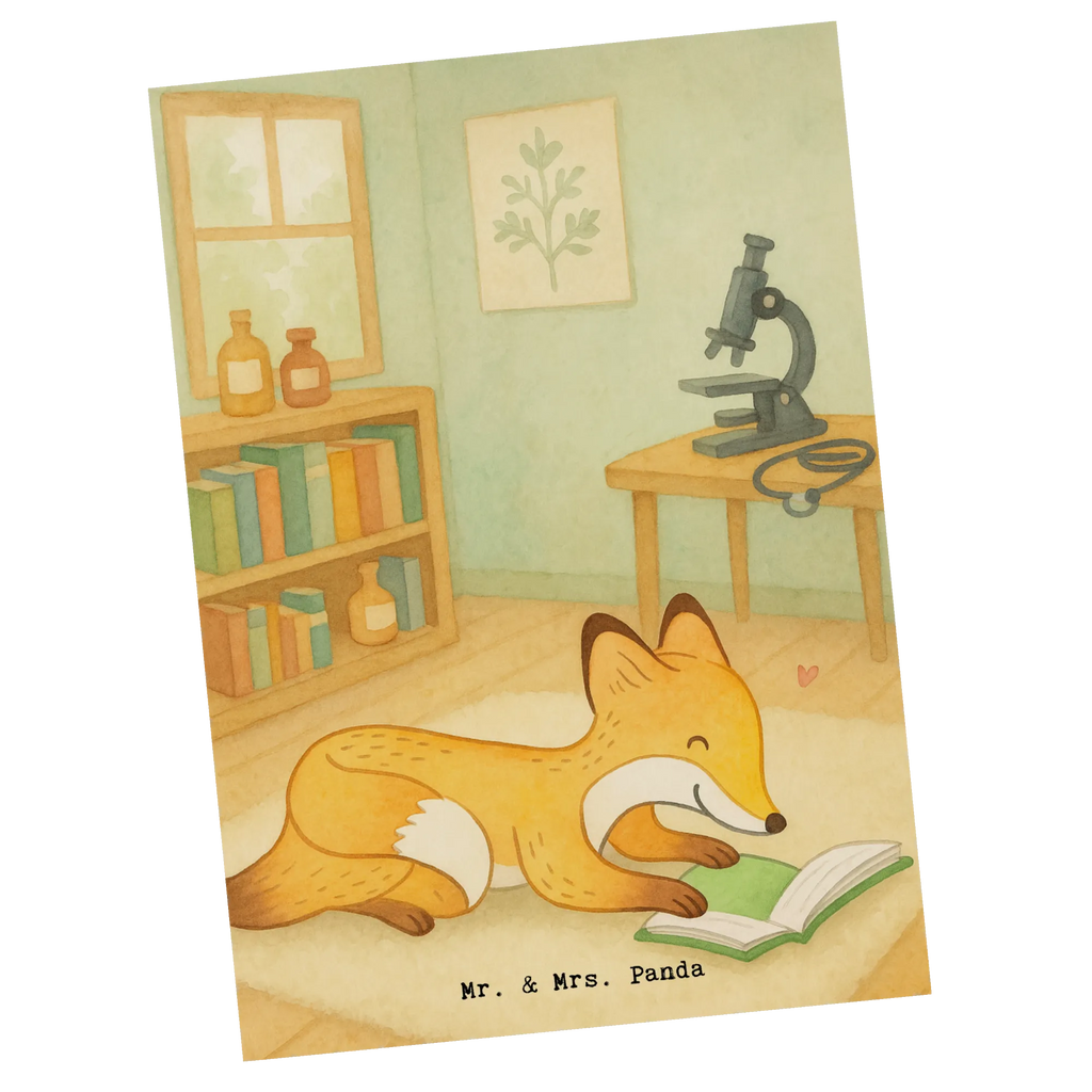 Postcard Fox To read Design Gift, giving, thank you, award, profit, athlete, bookworm, read books, read