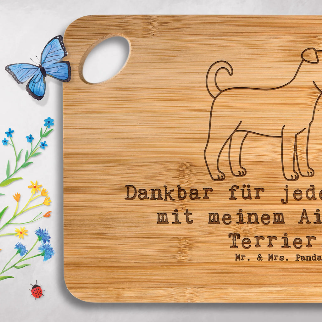 Bambus - deska do krojenia terier airedalski Chwila dawanie, prezent, Pies, rasa psa, pies rasowy, właściciel psa, miłośnik zwierząt, szczeniak