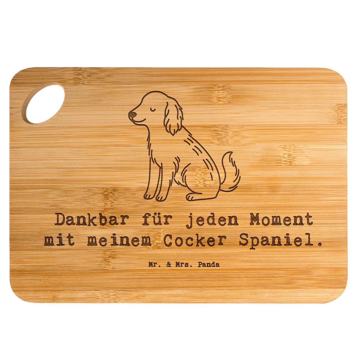 Bambus - deska do krojenia Cocker Spaniel Chwila dawanie, prezent, Pies, rasa psa, pies rasowy, właściciel psa, miłośnik zwierząt, szczeniak