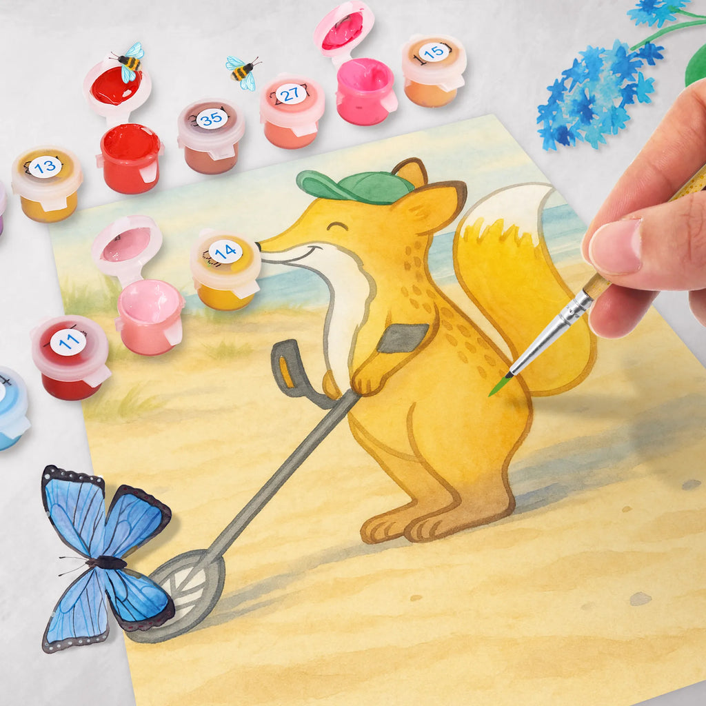 Malen nach Zahlen Fuchs Metalldetektor Design Malen nach Zahlen, Kunstwerk, Malen, DIY, Künstler, Ausmalbild, Kreativität, Basteln, Bastelidee, Sportler, Schenken, Gewinn, Auszeichnung, Dankeschön, Danke, Hobby, Sportart, Geschenk, Sport, Sondengänger, Schatzsuche, Münzen suchen, Metalldetektor, sondeln
