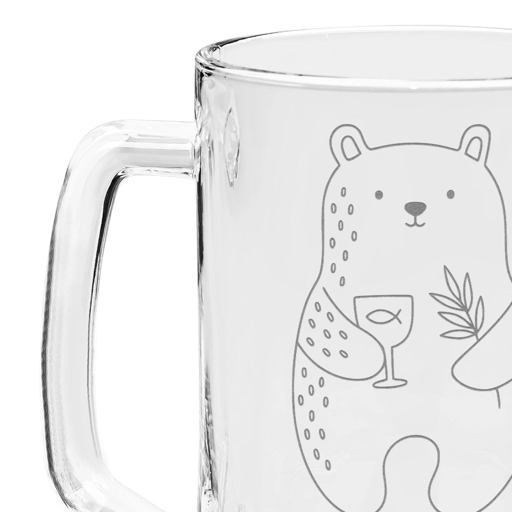 Grawerowany Kufel Piwa niedźwiedź Bierzmowanie Niedźwiedź, Miś, Pluszowy miś
