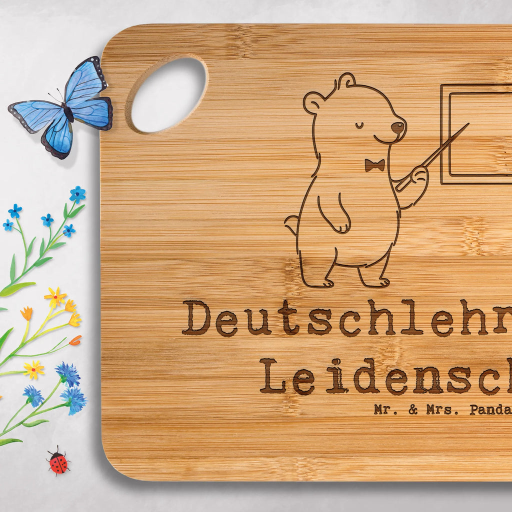 Bamboo chopping board German teacher Passion gift, sayings, gift idea, best, farewell gift, passing exam, anniversary, retirement, promotion, job start, profession