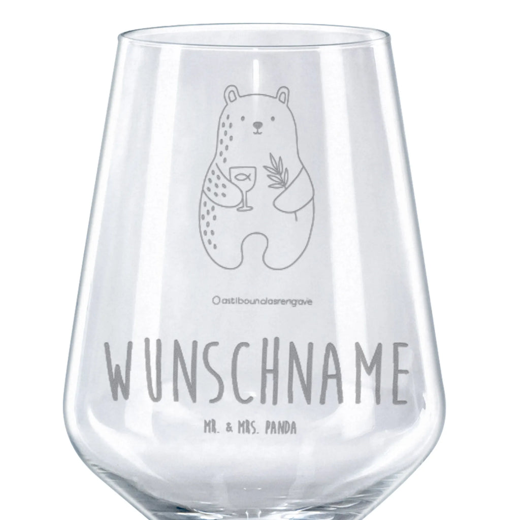 Personalized Red Wine Glass bear confirmation teddy bear, cuddly toy, evangelic, service, confirmation, church