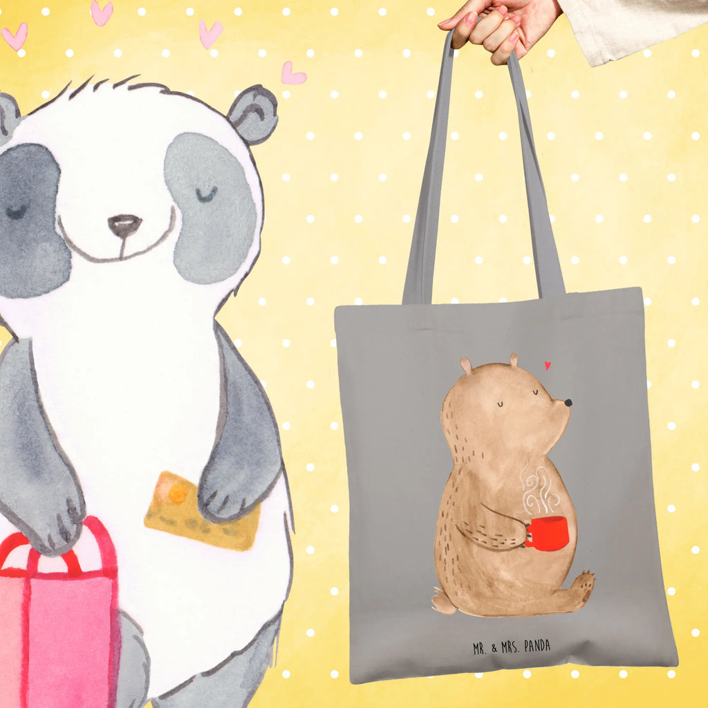 Torba Niedźwiedź Poranna kawa Miłość, partner, przyjaciel, przyjaciółka, mąż, żona, wesele, zaręczyny, prośba o rękę, prezent miłosny, rocznica, dzień ślubu