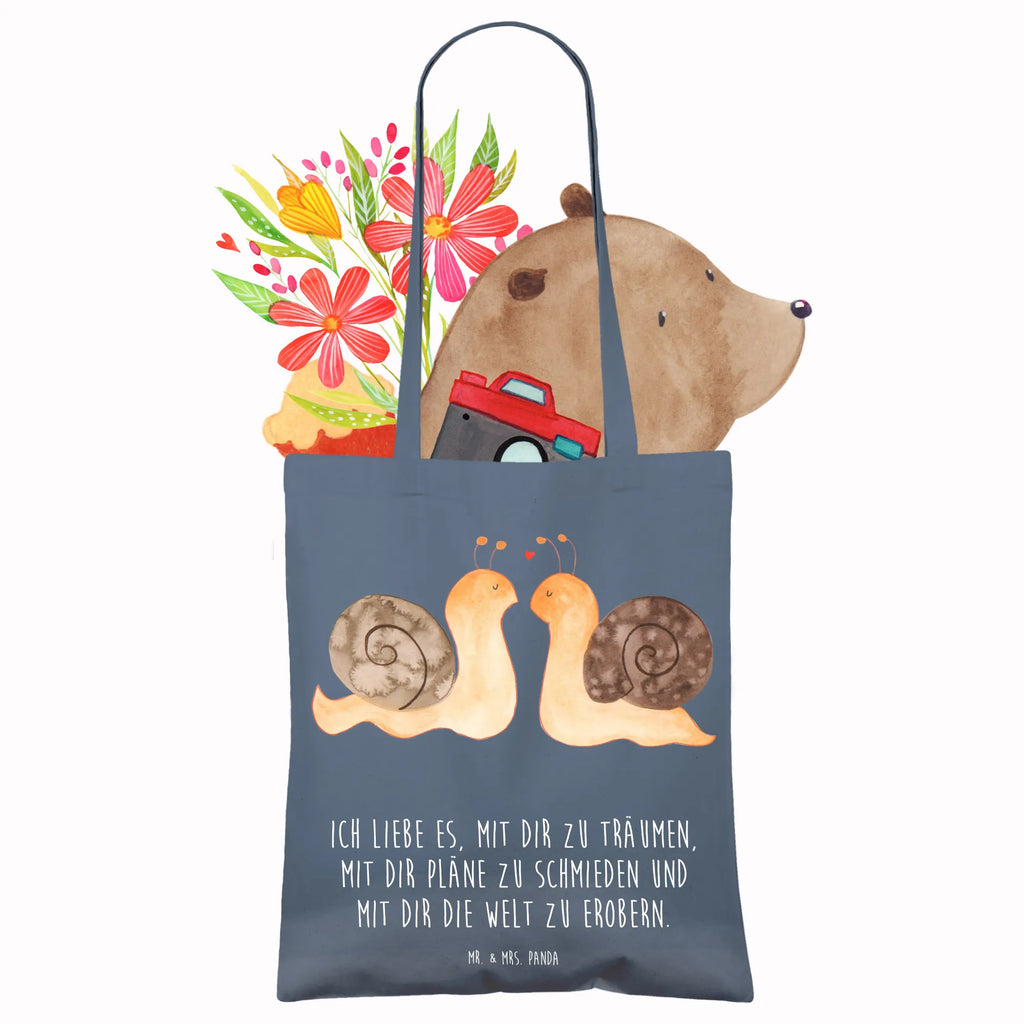 Tote bag Snails in love Strandtasche, Laptoptasche, Tragetasche, Schultertasche, Tasche, Beuteltasche, Umhängetasche, Jutetasche, Einkaufstasche, Badetasche, Stofftasche, Stoffbeutel, Einkaufstüte, Shopper, Beutel, Jutebeutel, Liebe, Partner, Freund, Freundin, Ehemann, Ehefrau, Heiraten, Verlobung, Heiratsantrag, Liebesgeschenk, Jahrestag, Hocheitstag