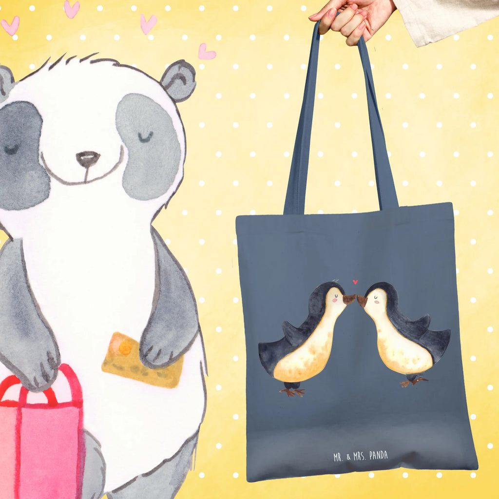 Torba Pingwiny Pocałunek Schultertasche, Jutebeutel, Einkaufstasche, Tragetasche, Stoffbeutel, Beutel, Tasche, Stofftasche, Strandtasche, Jutetasche, Umhängetasche, Badetasche, Shopper, Einkaufstüte, Laptoptasche, Beuteltasche, Liebe, Partner, Freund, Freundin, Ehemann, Ehefrau, Heiraten, Verlobung, Heiratsantrag, Liebesgeschenk, Jahrestag, Hocheitstag, Geschenk für Frauen, Geschenk für Freundin, Geschenk für Partner, Liebesbeweis, Mitbringsel, Hochzeitstag, für Männer, für Ehemann, Valentinstag