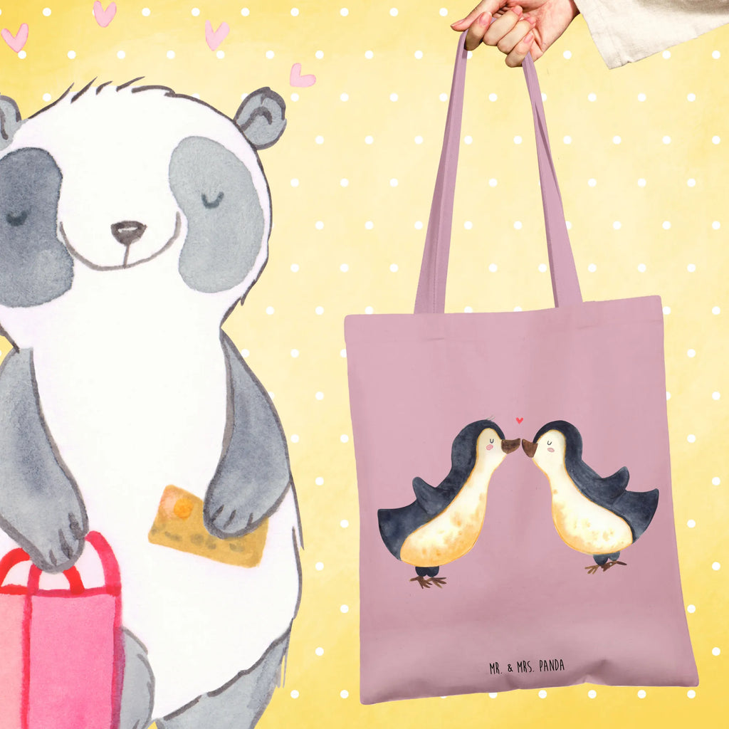 Torba Pingwiny Pocałunek Schultertasche, Jutebeutel, Einkaufstasche, Tragetasche, Stoffbeutel, Beutel, Tasche, Stofftasche, Strandtasche, Jutetasche, Umhängetasche, Badetasche, Shopper, Einkaufstüte, Laptoptasche, Beuteltasche, Liebe, Partner, Freund, Freundin, Ehemann, Ehefrau, Heiraten, Verlobung, Heiratsantrag, Liebesgeschenk, Jahrestag, Hocheitstag, Geschenk für Frauen, Geschenk für Freundin, Geschenk für Partner, Liebesbeweis, Mitbringsel, Hochzeitstag, für Männer, für Ehemann, Valentinstag