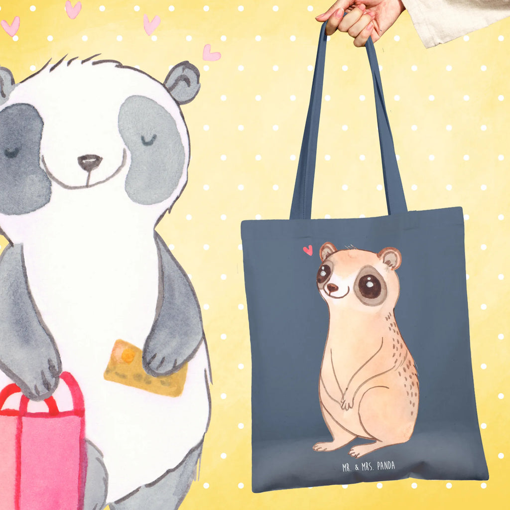 Tote bag Slow loris Happy Laptoptasche, Jutebeutel, Shopper, Tragetasche, Alltagstasche, Strandtasche, Leinentasche, Beuteltasche, Schultasche, uni tasche, baumwollbeutel, büchertasche, Einkaufstasche, Stoffbeutel, Henkeltasche, Einkaufsbeutel, Badetasche, Jutetasche, Beutel, Tasche, Schultertasche, Baumwolltasche, tote bag, Tüte, Statementbeutel, unitasche, shopping tasche, Stofftasche, bedruckte tasche, Einkaufstüte, Umhängetasche, Tiermotive, Tiere, lustige Sprüche, Gute Laune, Glück, Niedlich, Plumplori