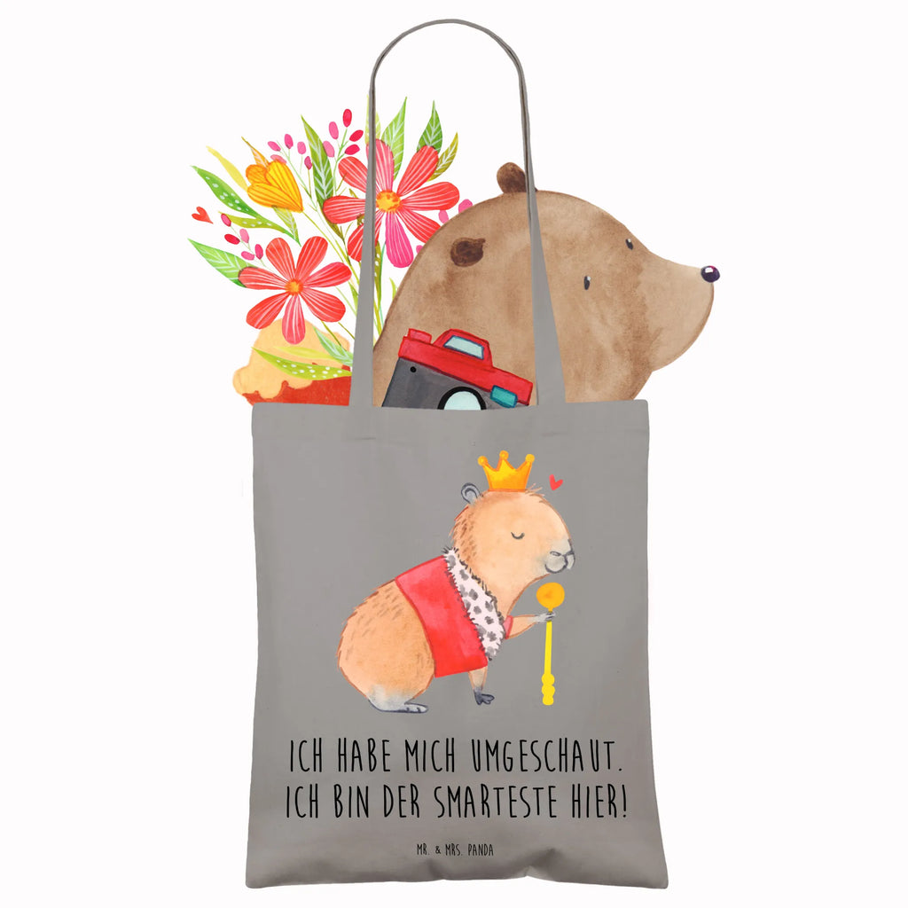 Tote bag Capybara King shoulder bag, bag, pouch, shopping bag, cotton bag, jute bag, Carrier bag, cloth bag, shopper, small animals, cute, funny, cute animal motives, hand drawn, small world, funny sayings, good mood, happy, gifts, gift ideas, special gifts, animal lover, card