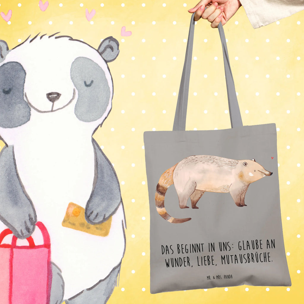 Tote bag Coati Tragetasche, Shopper, Einkaufstüte, Tasche, Strandtasche, Umhängetasche, Beuteltasche, Jutetasche, Jutebeutel, Stofftasche, Einkaufstasche, Badetasche, Beutel, Schultertasche, Laptoptasche, Stoffbeutel, Tiermotive, Gute Laune, lustige Sprüche, Tiere, Rüsselbär, Nasenbär, Bär, Nasenbären