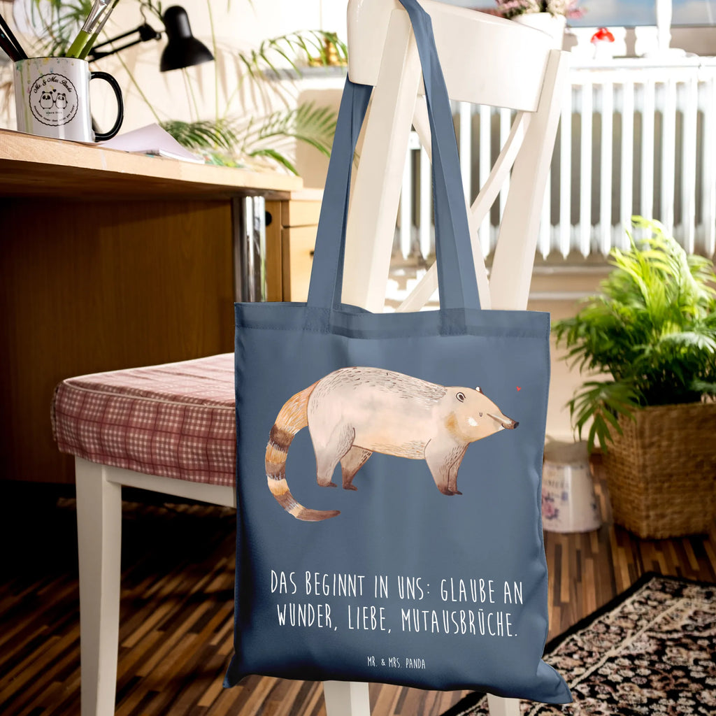 Tote bag Coati Tragetasche, Shopper, Einkaufstüte, Tasche, Strandtasche, Umhängetasche, Beuteltasche, Jutetasche, Jutebeutel, Stofftasche, Einkaufstasche, Badetasche, Beutel, Schultertasche, Laptoptasche, Stoffbeutel, Tiermotive, Gute Laune, lustige Sprüche, Tiere, Rüsselbär, Nasenbär, Bär, Nasenbären