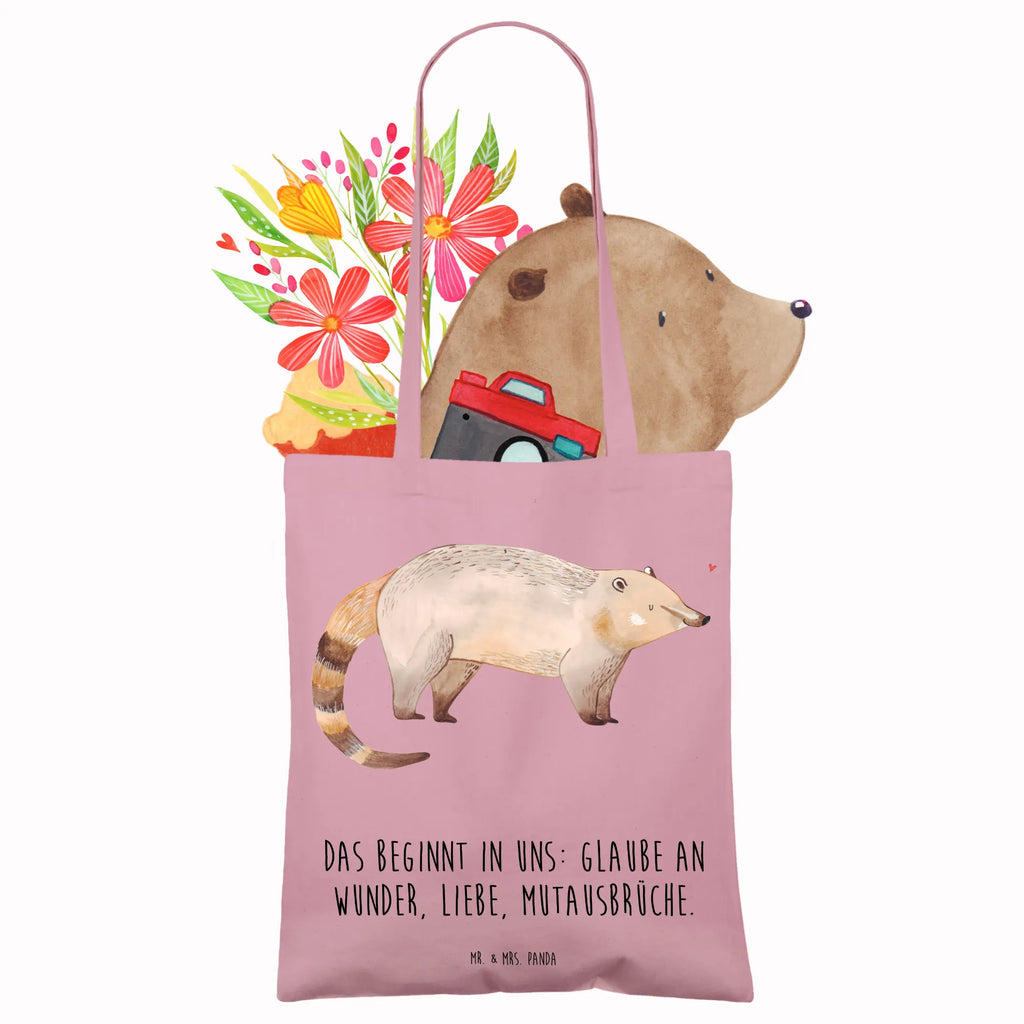 Tote bag Coati Tragetasche, Shopper, Einkaufstüte, Tasche, Strandtasche, Umhängetasche, Beuteltasche, Jutetasche, Jutebeutel, Stofftasche, Einkaufstasche, Badetasche, Beutel, Schultertasche, Laptoptasche, Stoffbeutel, Tiermotive, Gute Laune, lustige Sprüche, Tiere, Rüsselbär, Nasenbär, Bär, Nasenbären