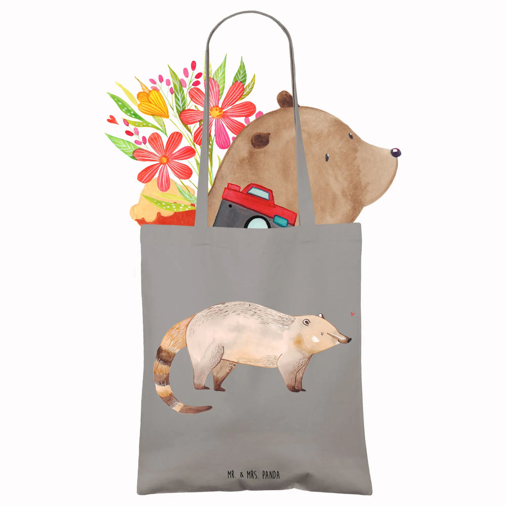 Tote bag Coati Tragetasche, Shopper, Einkaufstüte, Tasche, Strandtasche, Umhängetasche, Beuteltasche, Jutetasche, Jutebeutel, Stofftasche, Einkaufstasche, Badetasche, Beutel, Schultertasche, Laptoptasche, Stoffbeutel, Tiermotive, Gute Laune, lustige Sprüche, Tiere, Rüsselbär, Nasenbär, Bär, Nasenbären