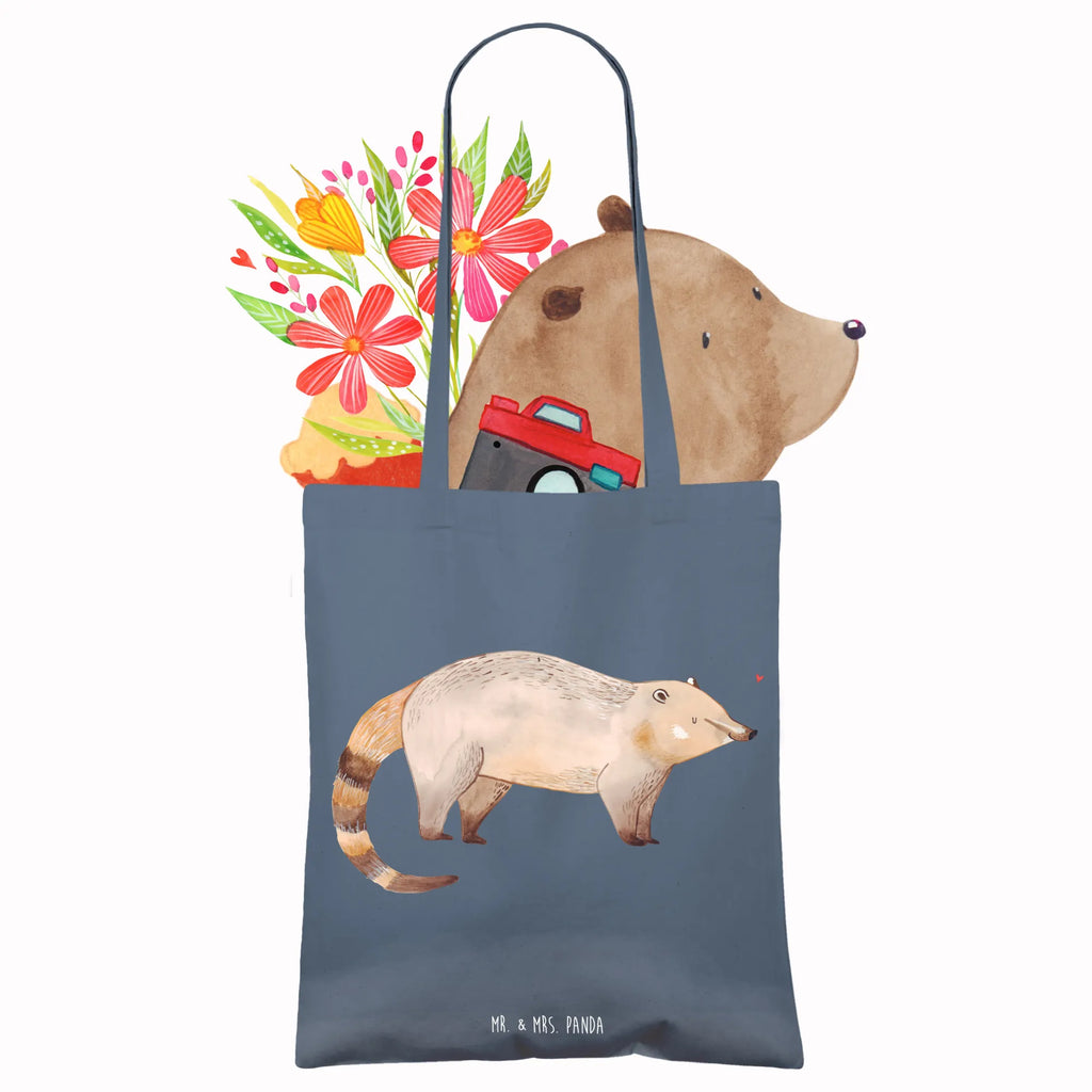 Tote bag Coati Tragetasche, Shopper, Einkaufstüte, Tasche, Strandtasche, Umhängetasche, Beuteltasche, Jutetasche, Jutebeutel, Stofftasche, Einkaufstasche, Badetasche, Beutel, Schultertasche, Laptoptasche, Stoffbeutel, Tiermotive, Gute Laune, lustige Sprüche, Tiere, Rüsselbär, Nasenbär, Bär, Nasenbären
