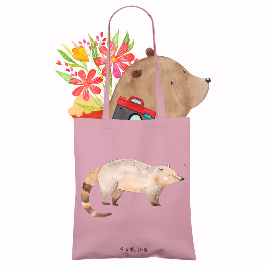 Tote bag Coati Tragetasche, Shopper, Einkaufstüte, Tasche, Strandtasche, Umhängetasche, Beuteltasche, Jutetasche, Jutebeutel, Stofftasche, Einkaufstasche, Badetasche, Beutel, Schultertasche, Laptoptasche, Stoffbeutel, Tiermotive, Gute Laune, lustige Sprüche, Tiere, Rüsselbär, Nasenbär, Bär, Nasenbären