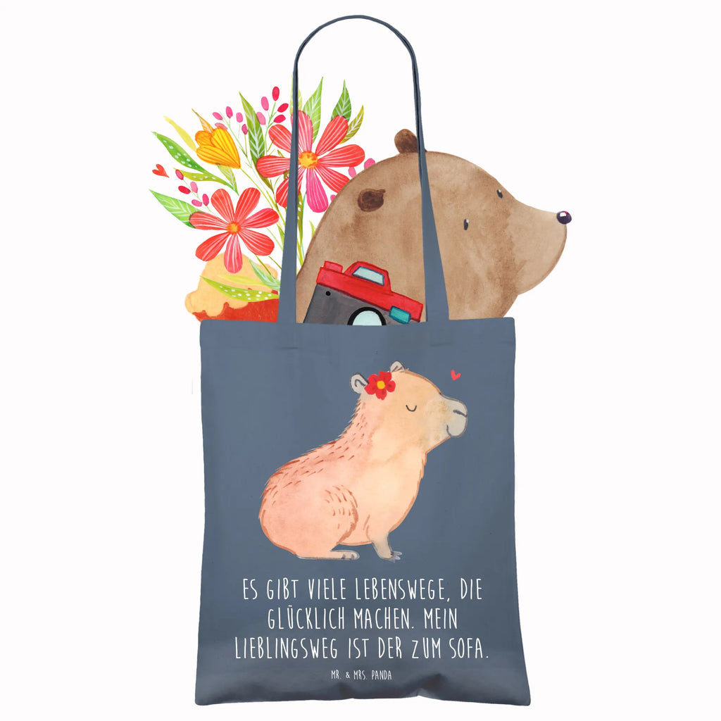 Tragetasche Capybara Blume Beuteltasche, Badetasche, Shopper, Jutebeutel, Tasche, Schultertasche, Stofftasche, Strandtasche, Tragetasche, Laptoptasche, Jutetasche, Einkaufstüte, Stoffbeutel, Umhängetasche, Beutel, Einkaufstasche, Tiermotive, Gute Laune, lustige Sprüche, Tiere, Capybara
