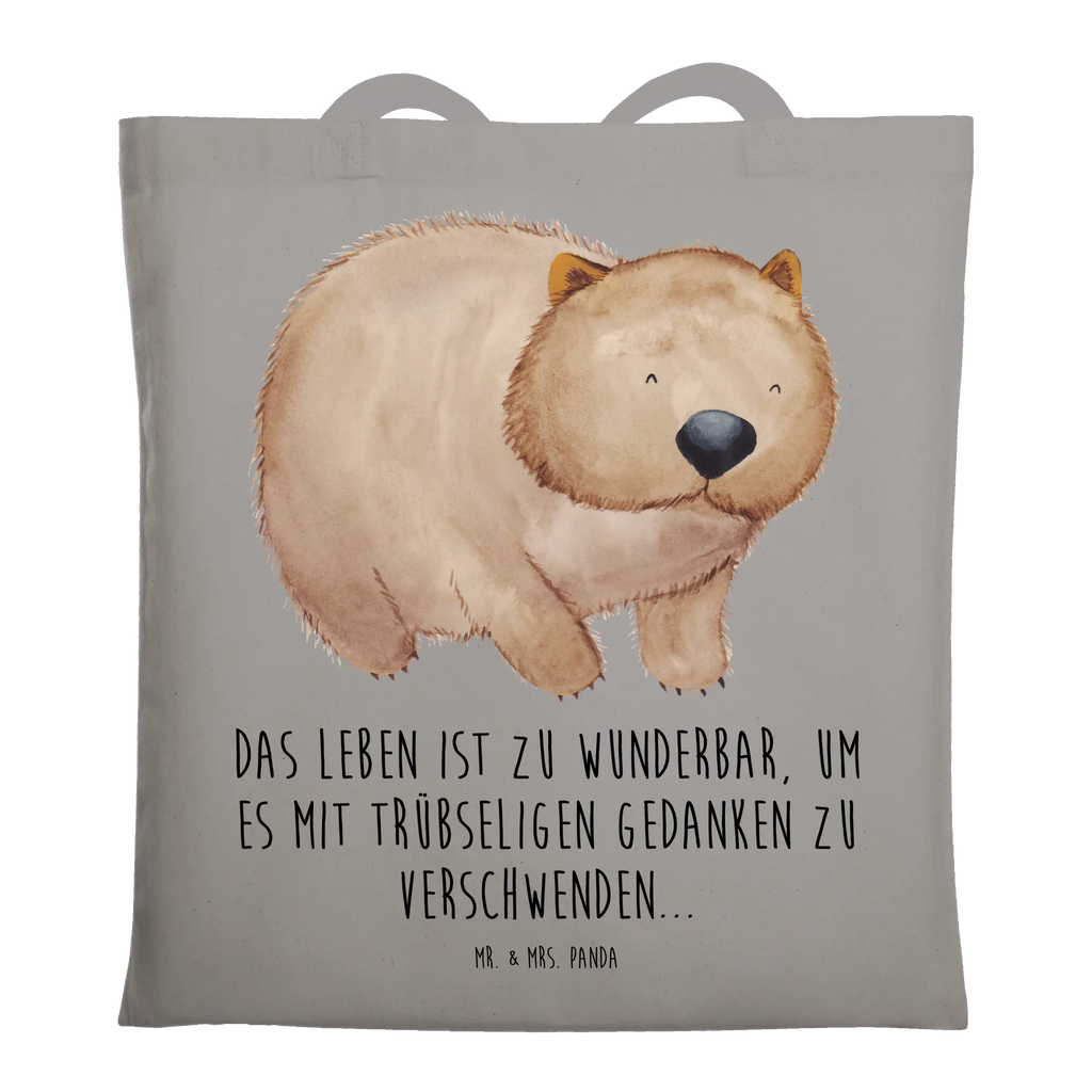 Tote bag Wombat cotton bag, jute bag, pouch, bag, Carrier bag, shopper, shoulder bag, cloth bag, shopping bag, small animals, cute, funny, cute animal motives, hand drawn, small world, funny sayings, good mood, happy, gifts, gift ideas, special gifts, animal lover, card, life is beautiful, Wombat, Australia, motivation, saying